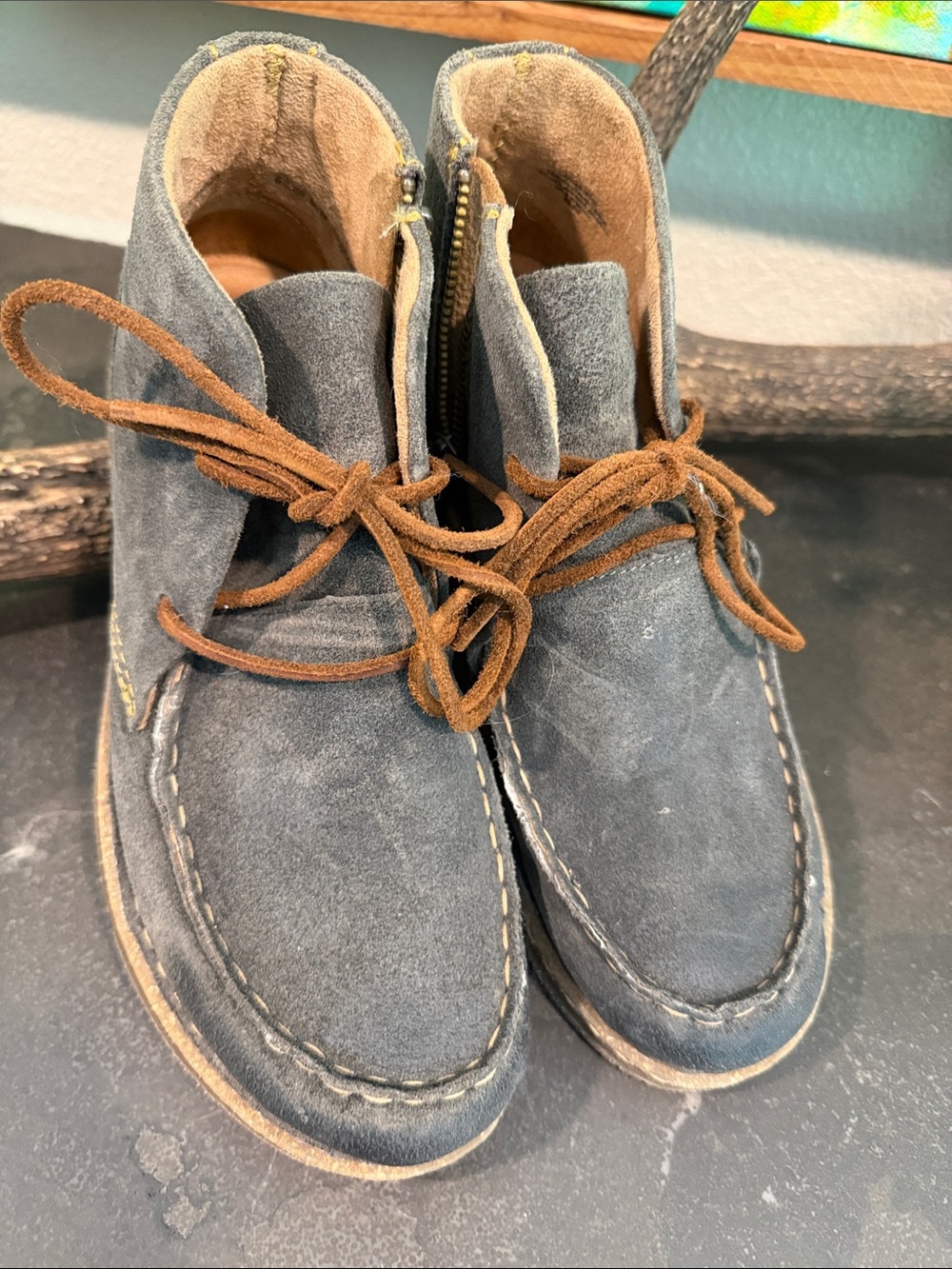 Born Suede Chukka Boots with Brown Laces